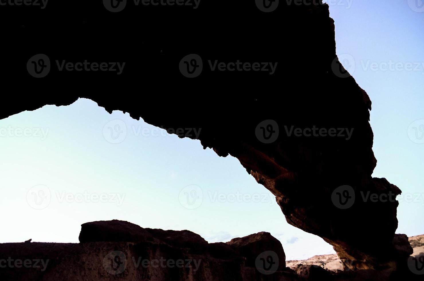 Rock formation silhouette photo