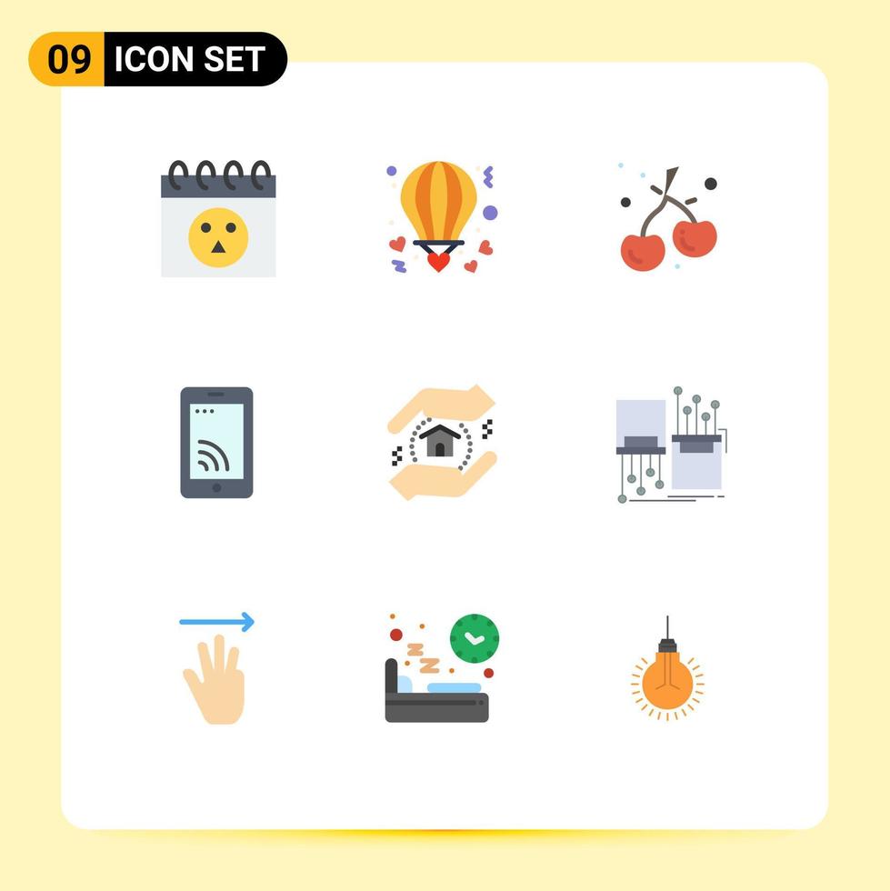 9 Creative Icons Modern Signs and Symbols of school appraisal berry service cell Editable Vector Design Elements