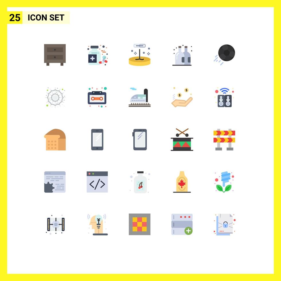 25 Universal Flat Colors Set for Web and Mobile Applications ball soccer biology summer beer Editable Vector Design Elements