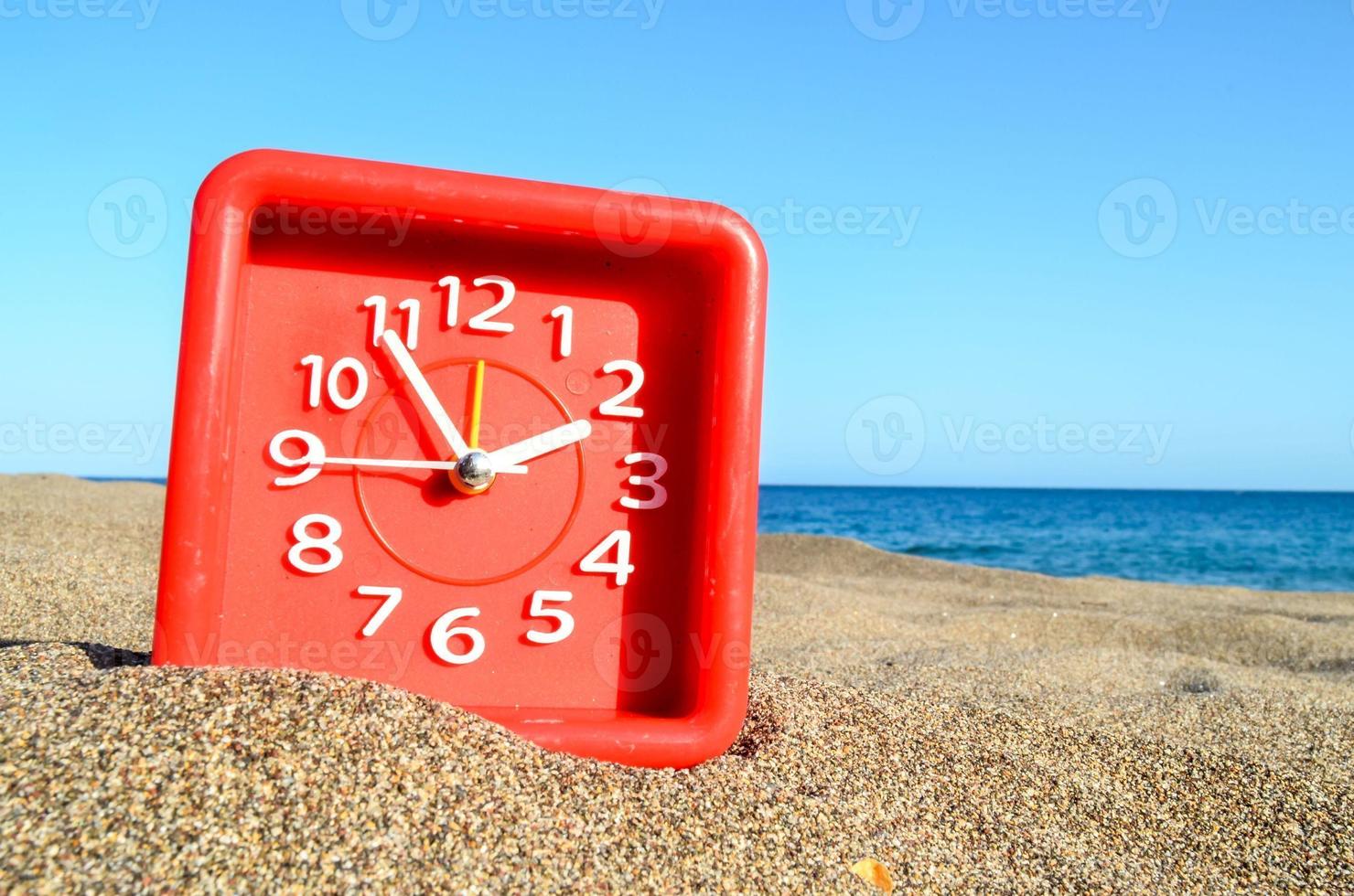 Clock on the ground photo