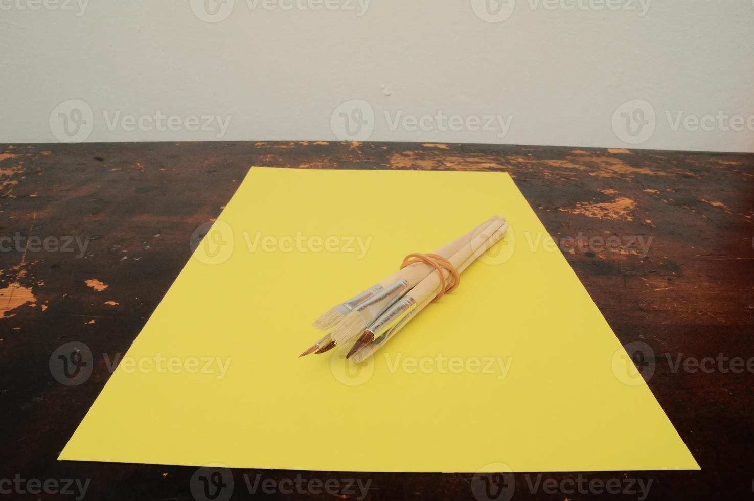 Paper and art materials on the table 14780936 Stock Photo at Vecteezy
