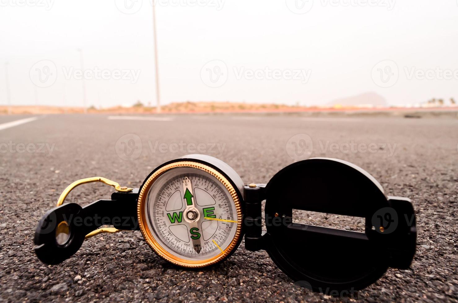 Compass on the ground photo