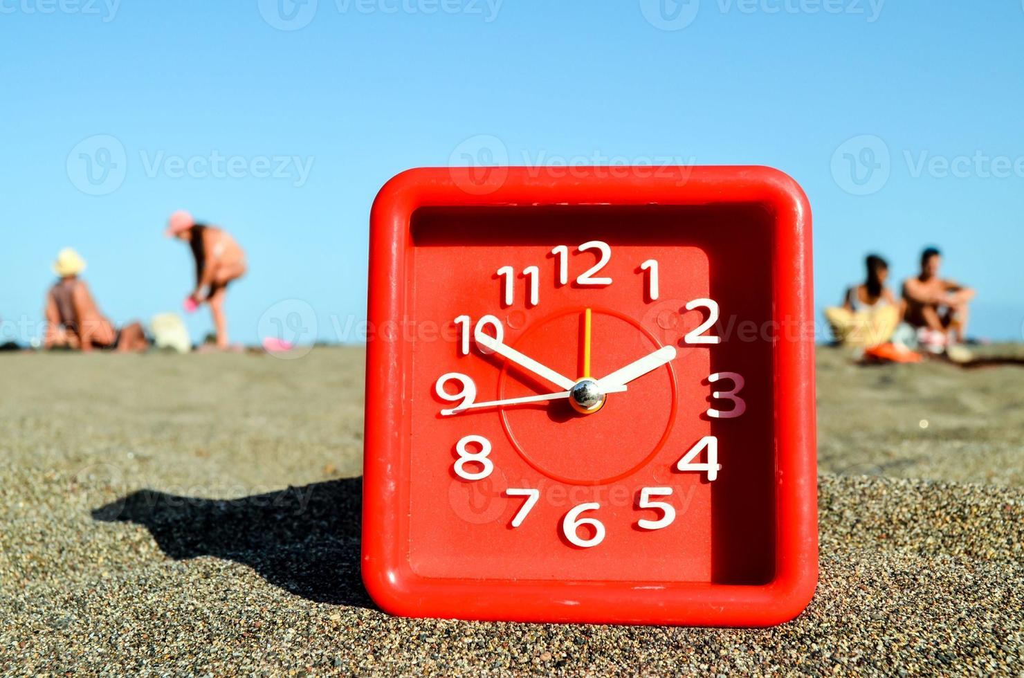 Clock on the ground photo