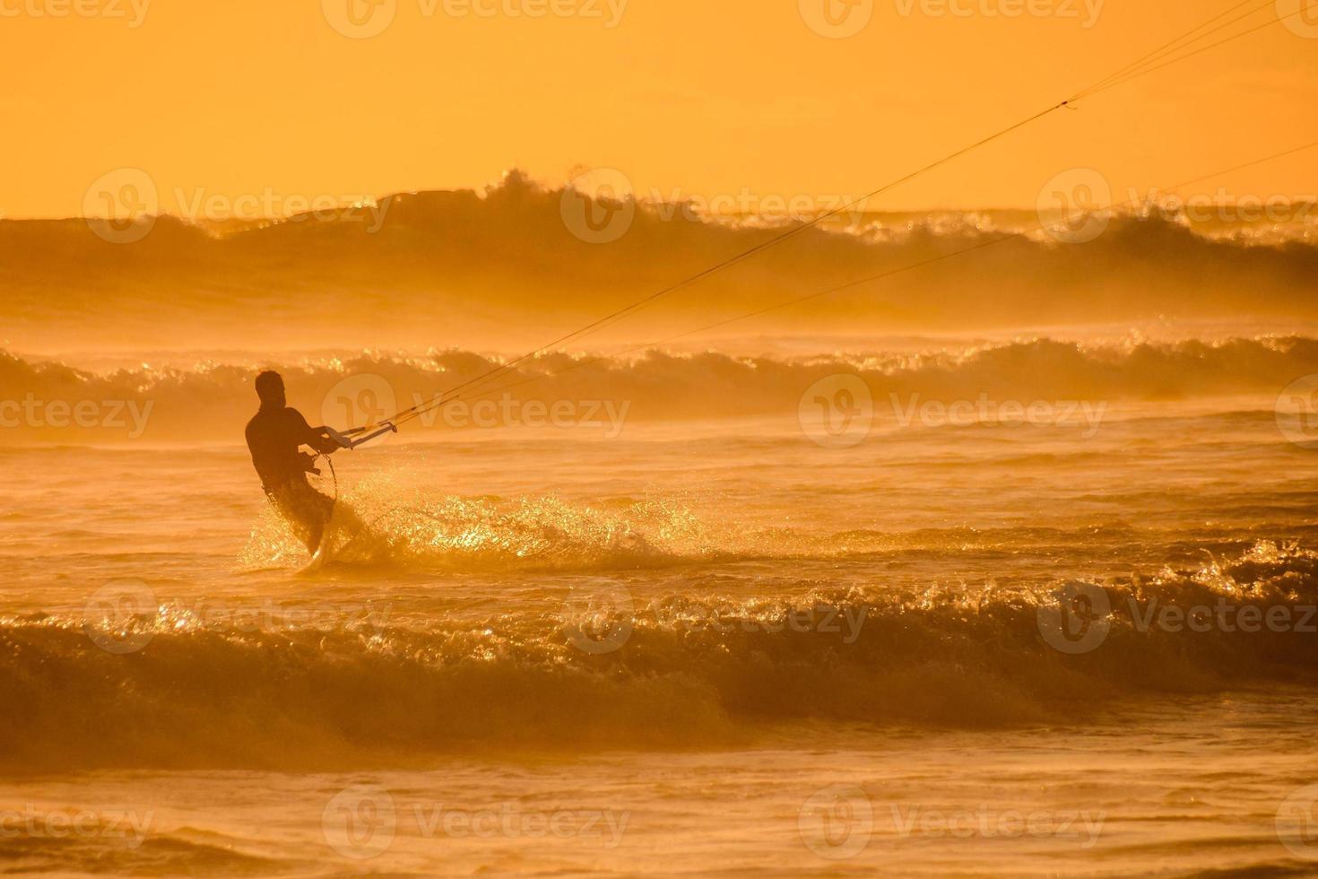 Unidentified kitesurfer on the Canary Islands, circa July 2022 photo