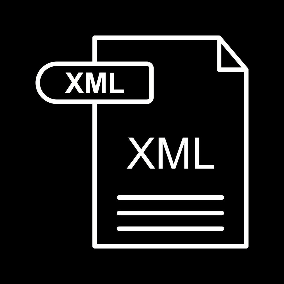 icono de vector xml