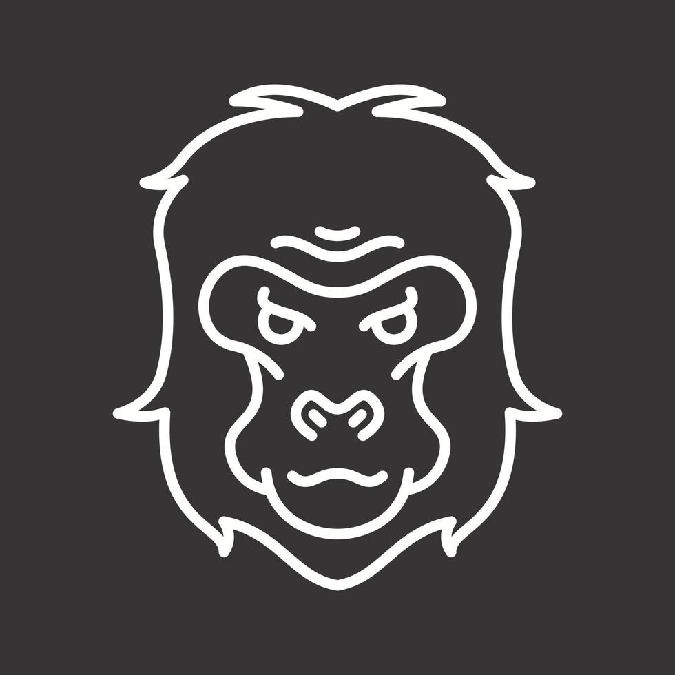 icono de vector de gorila