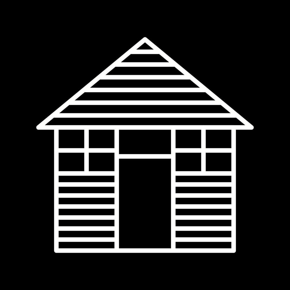 Wood Cabin Vector Icon