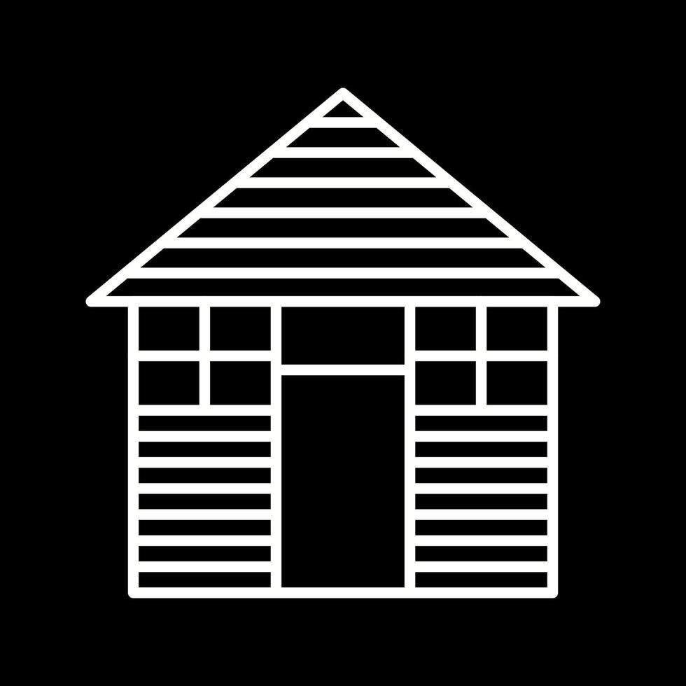 Wood Cabin Vector Icon