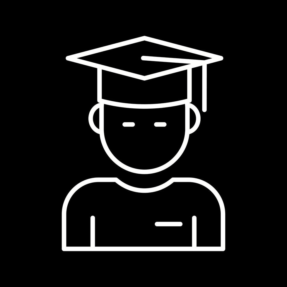 icono de vector de estudiante graduado