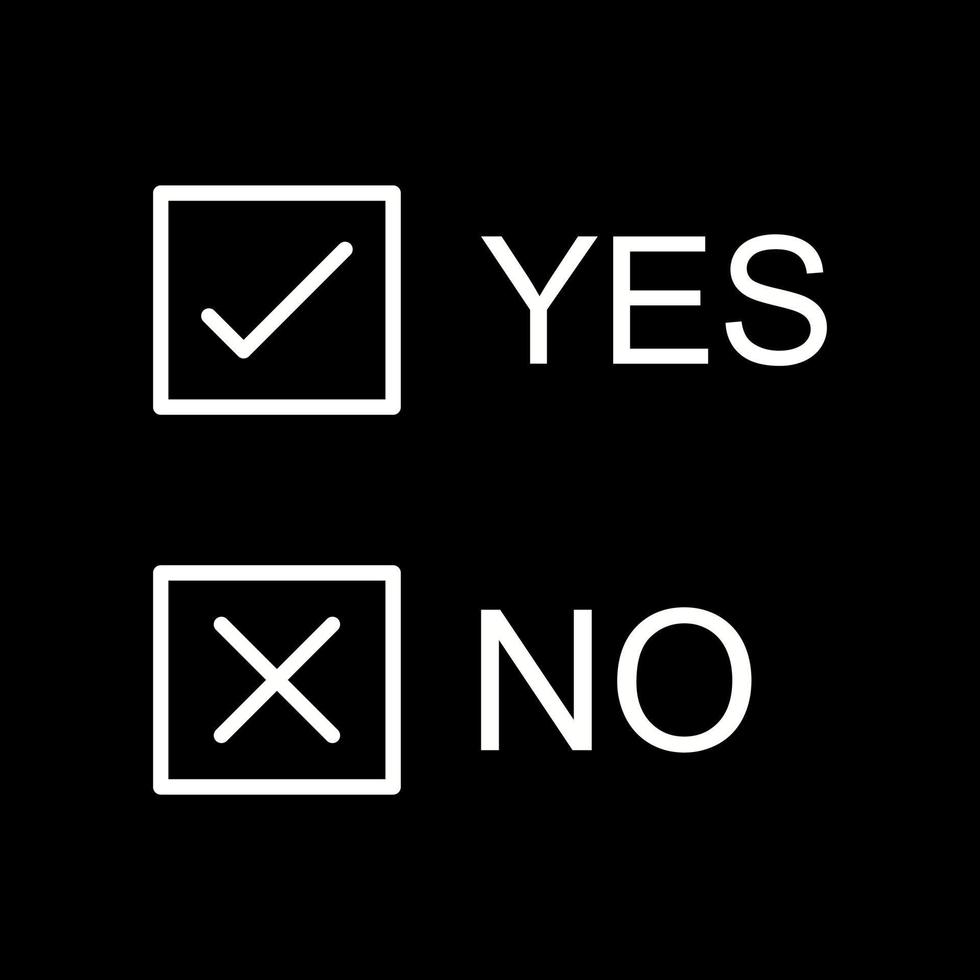 Yes No Option Vector Icon 14782334 Vector Art at Vecteezy