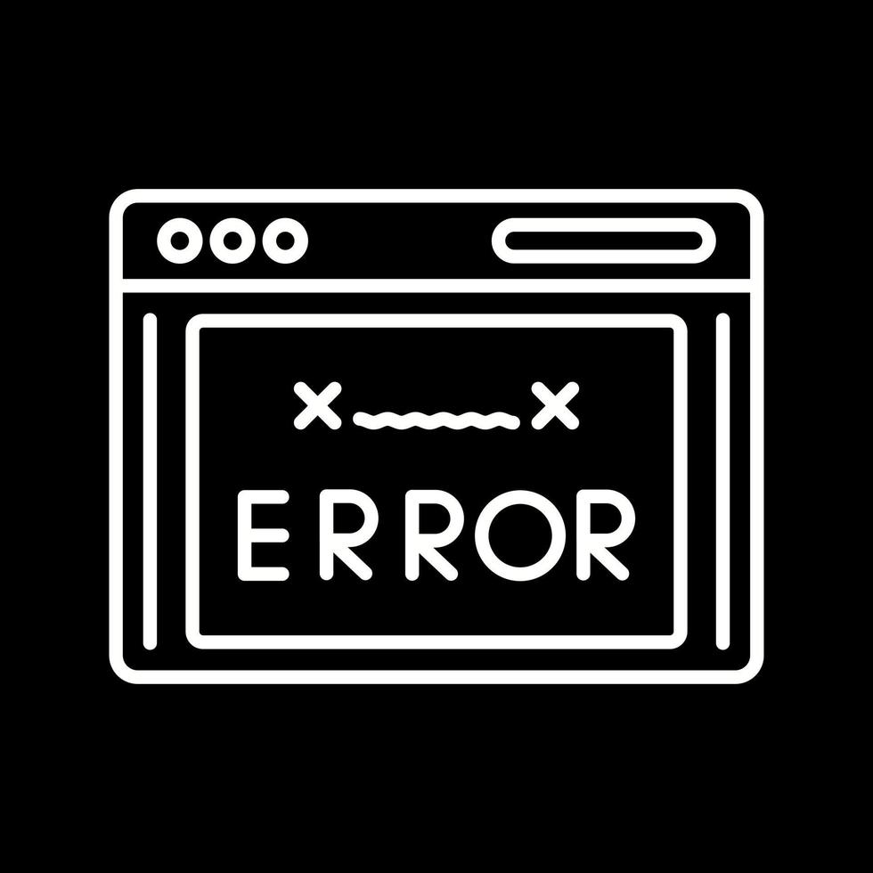 icono de vector de código de error