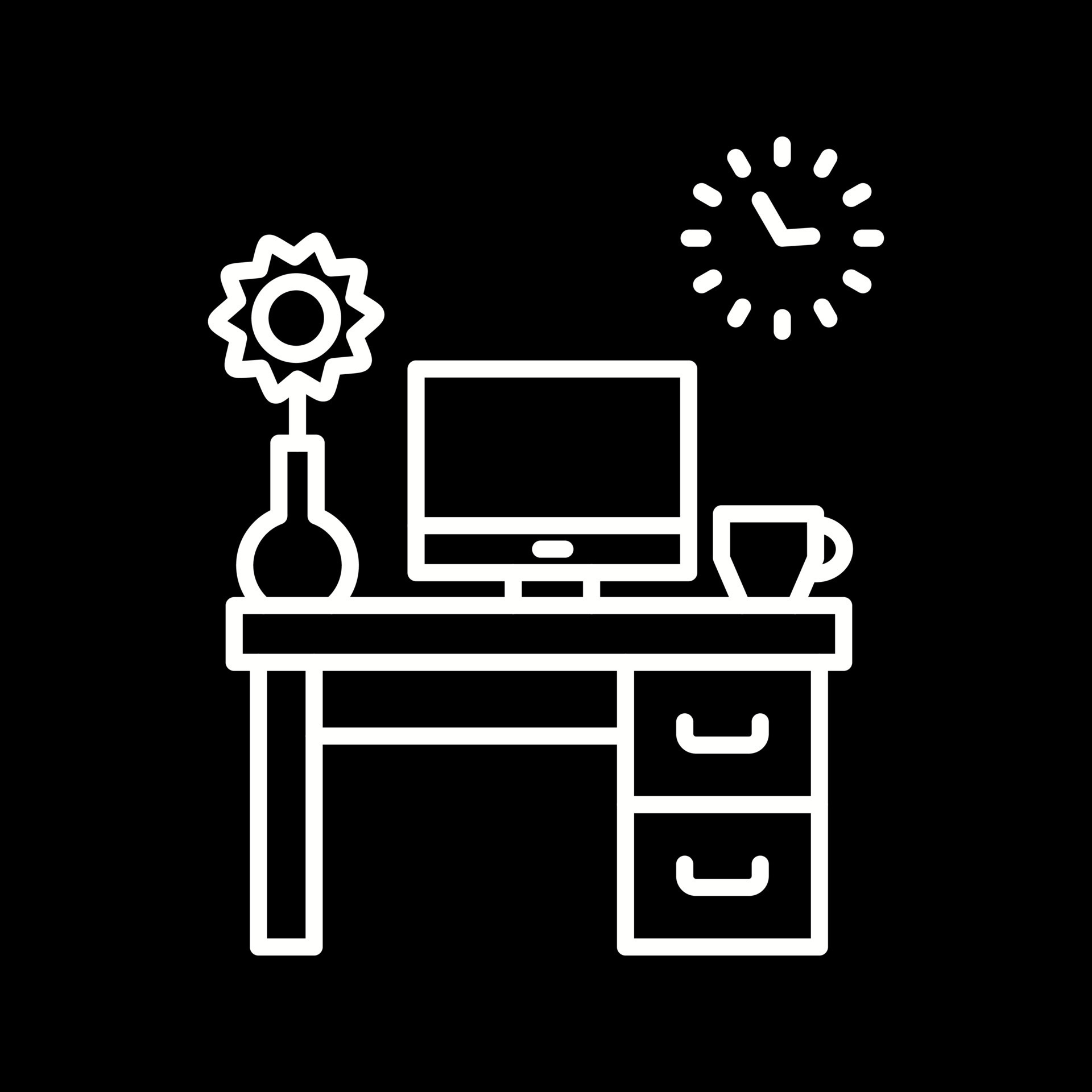 Work Table Vector Icon 14782584 Vector Art at Vecteezy