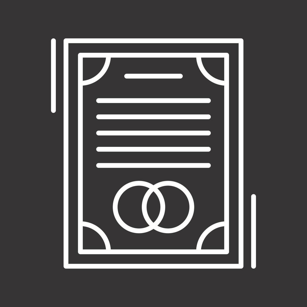 Wedding Contract Vector Icon
