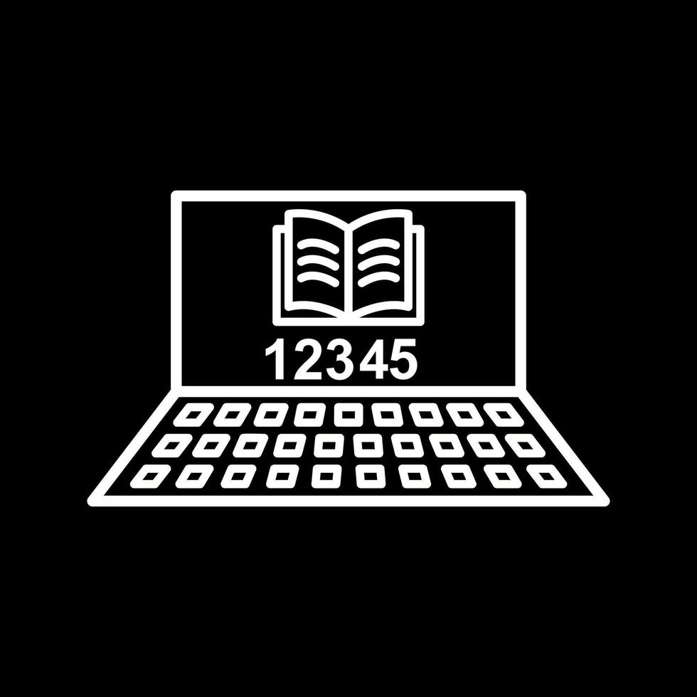 Unique Online Study Vector Icon