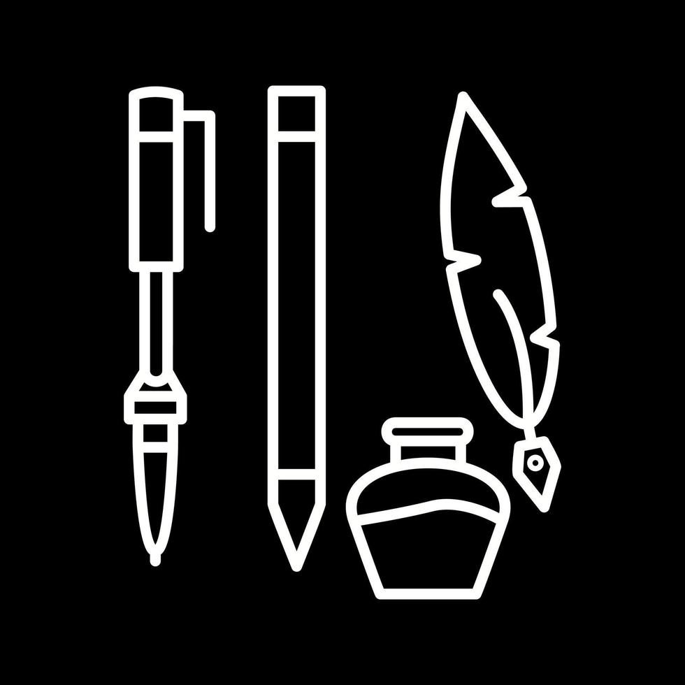 Unique Writing Equipment Vector Icon