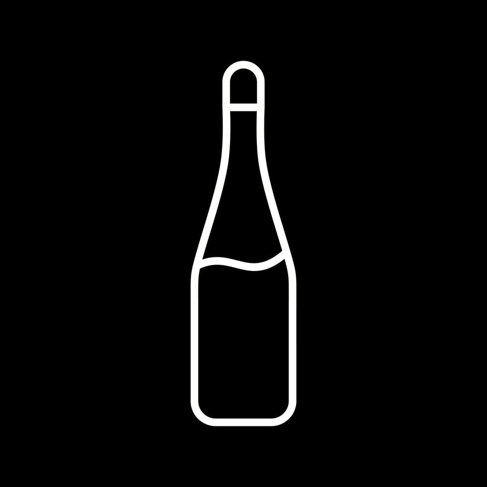 icono de vector de botella de champán