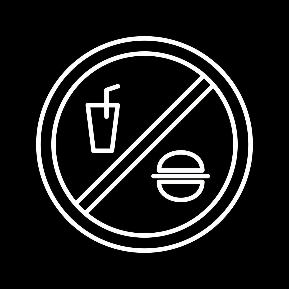 No Food or Drinks Vector Icon