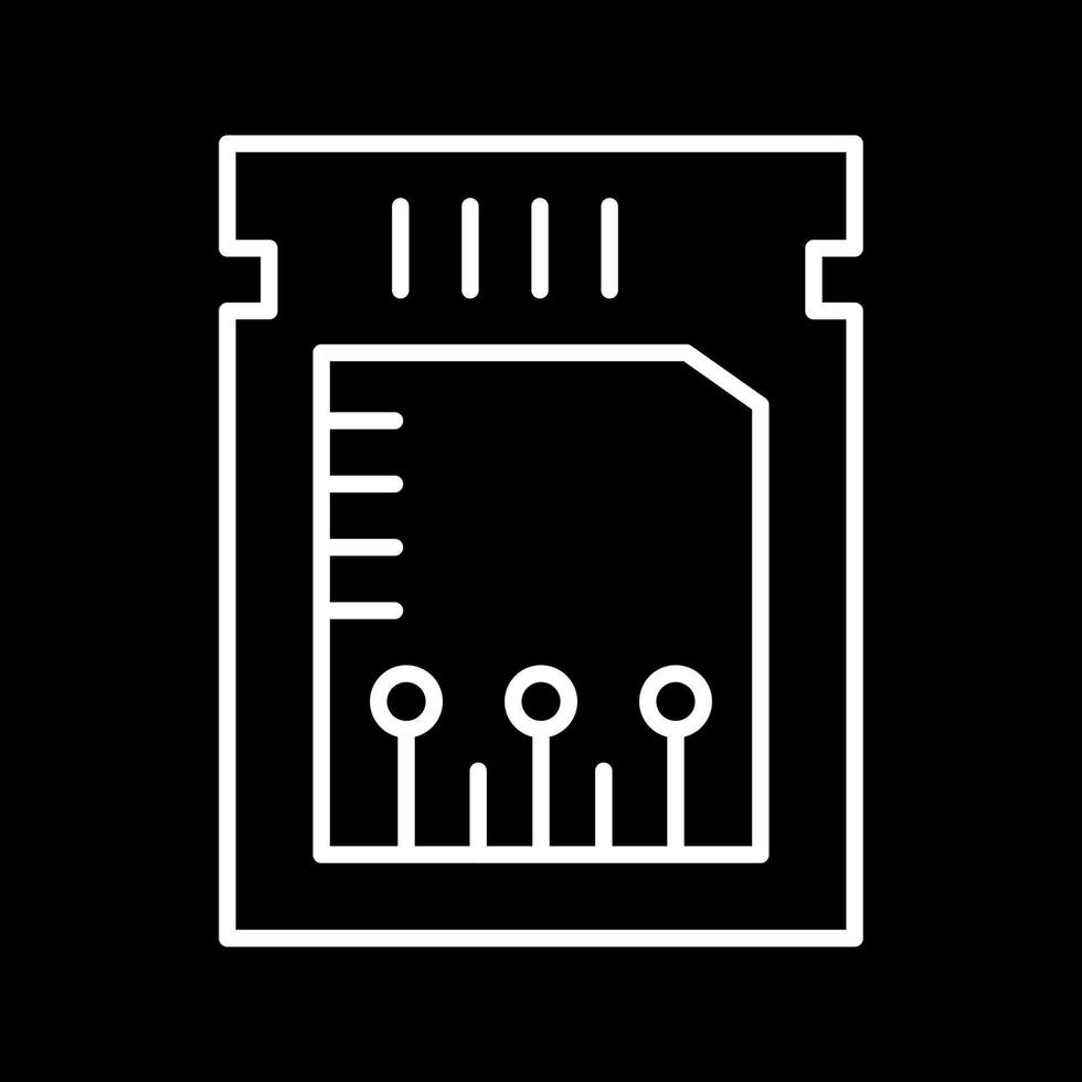 icono de vector de chip único