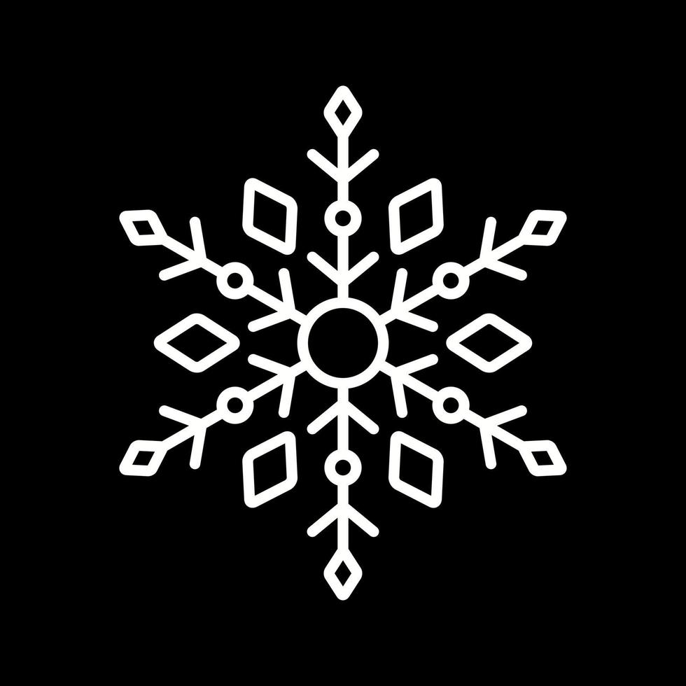 icono de vector de copo de nieve