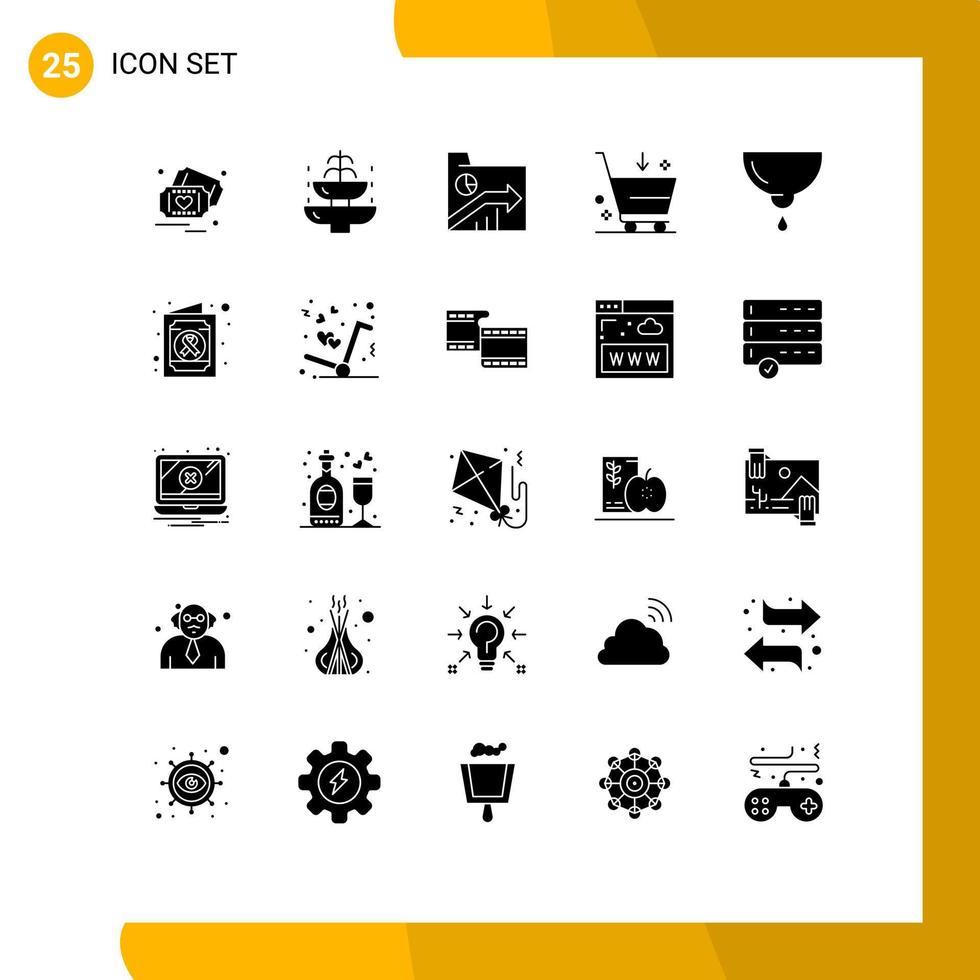 25 Creative Icons Modern Signs and Symbols of e cart tourist buy graph Editable Vector Design Elements