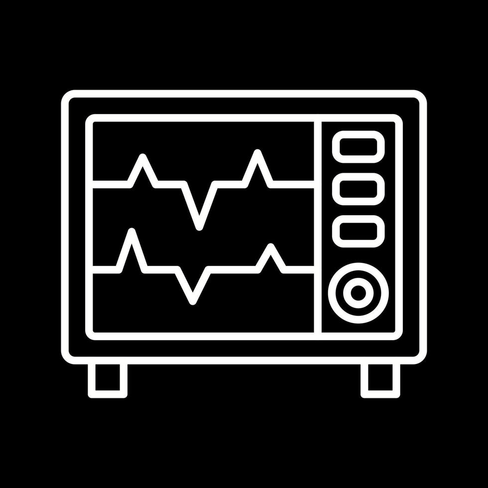 icono de vector de monitor de frecuencia cardíaca