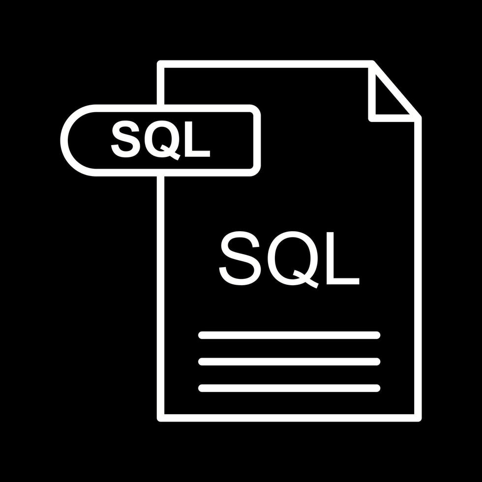 icono de vector de sql