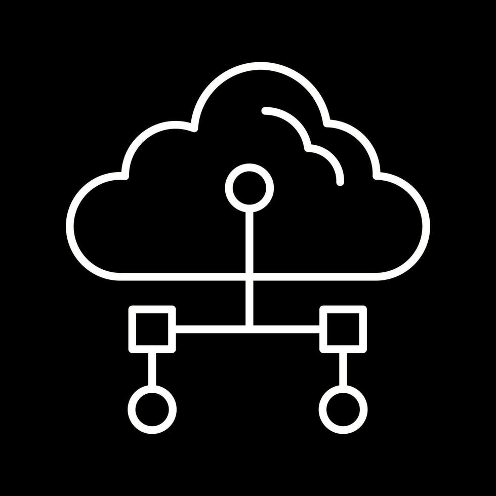 icono de vector de nube de internet