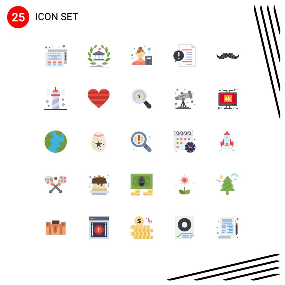 Stock Vector Icon Pack of 25 Line Signs and Symbols for file document female contact data scientist Editable Vector Design Elements