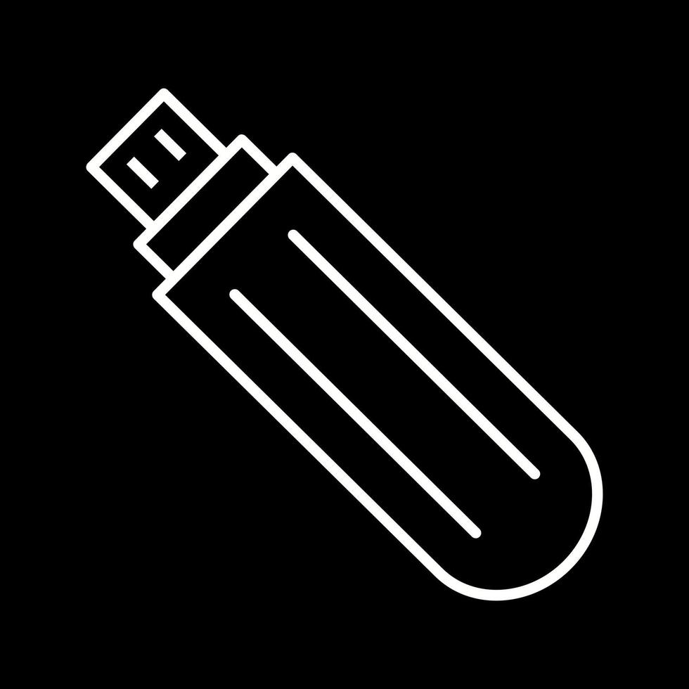 icono de vector de unidad usb único