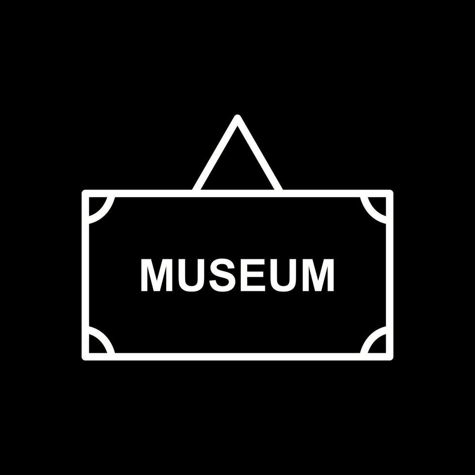 icono de vector de etiqueta de museo