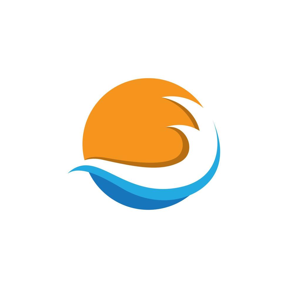 Water wave icon vector