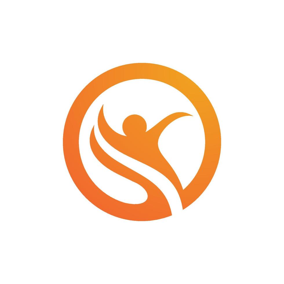 Human character logo sign vector