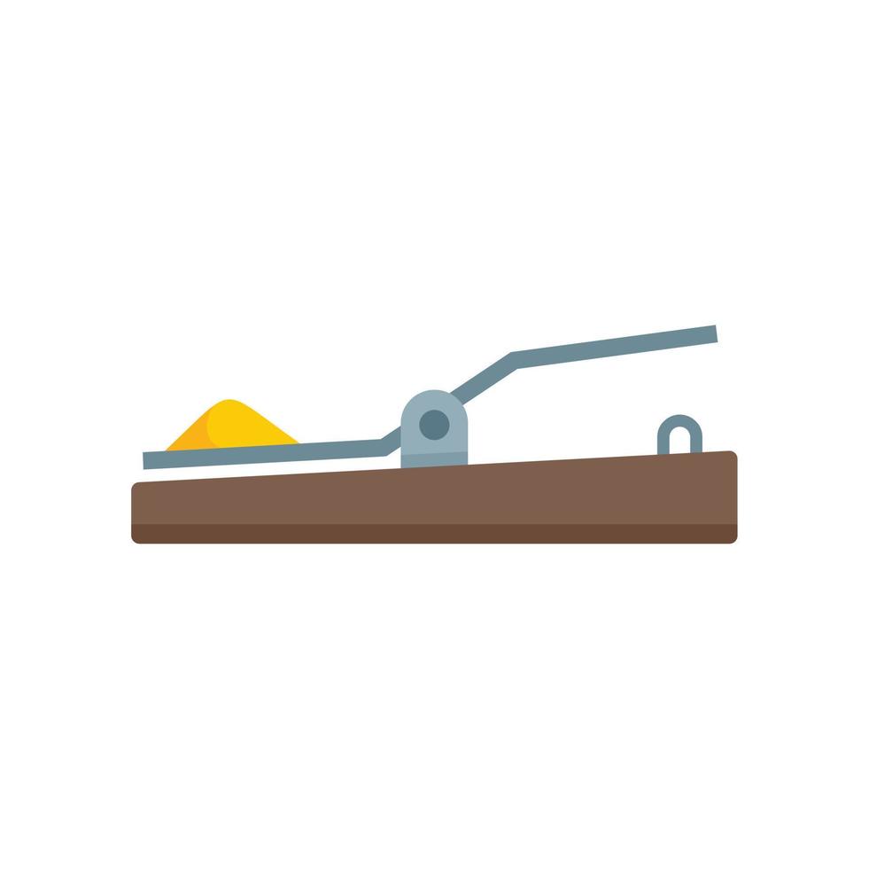Mouse trap icon flat isolated vector