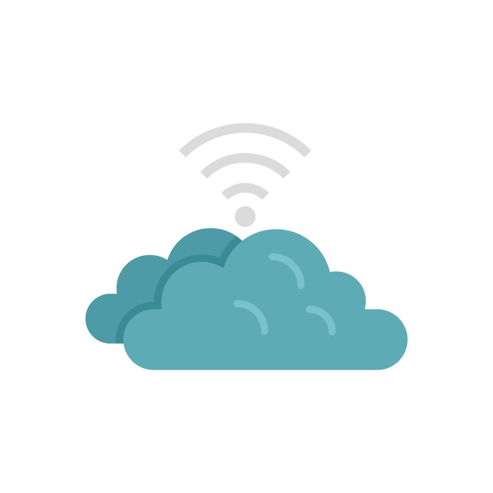 Remote control data cloud icon flat isolated vector