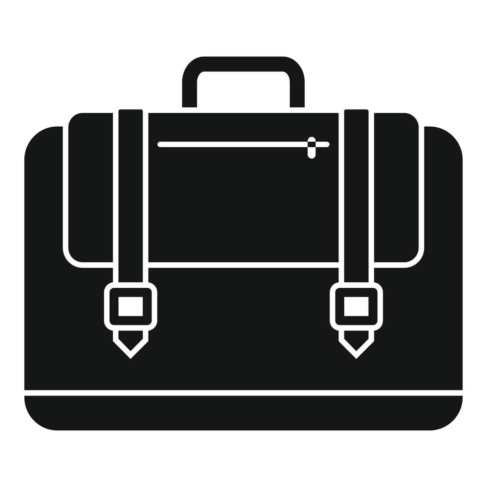 vector simple de icono de bolsa de portátil de trabajo. maleta de negocios