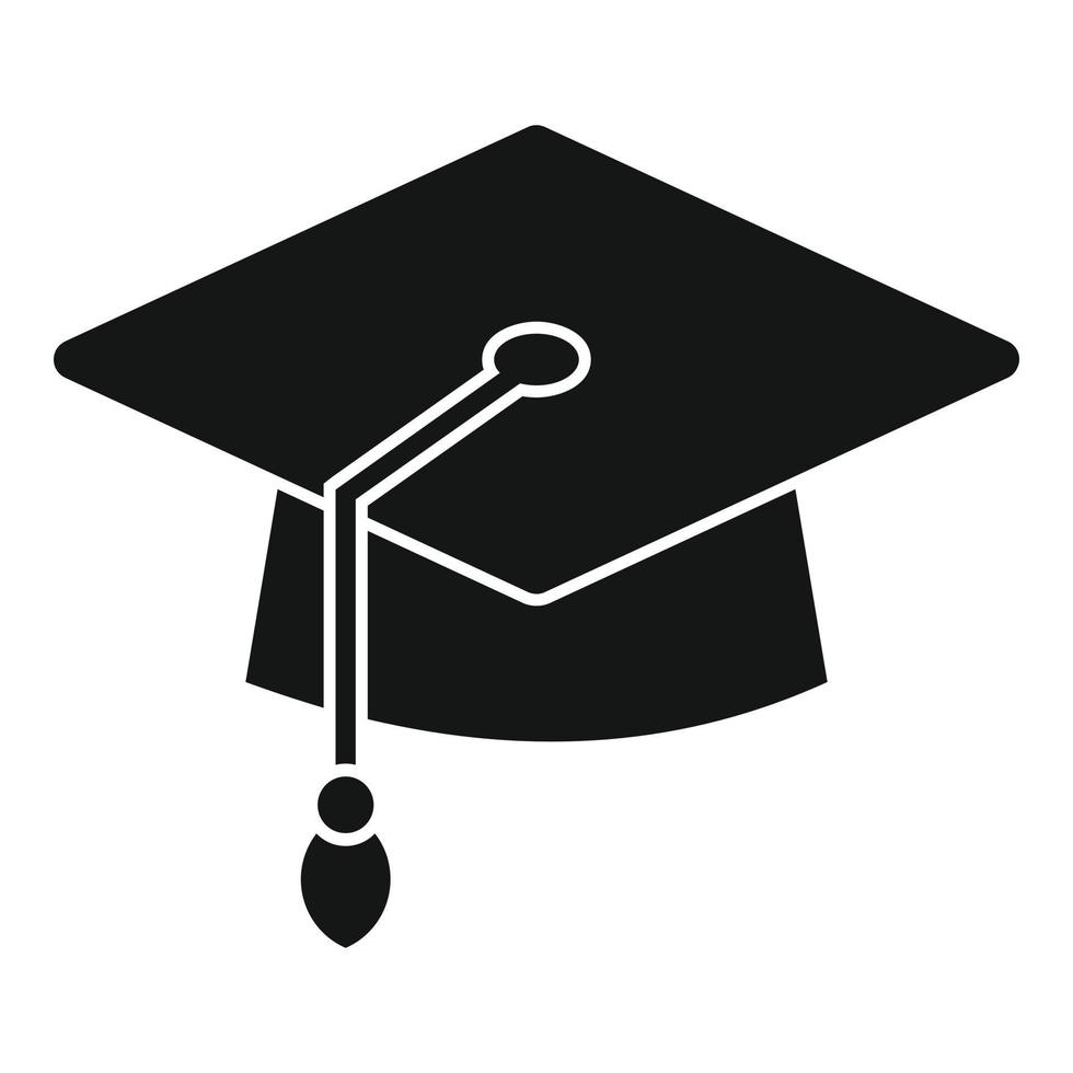 Achievement graduation hat icon simple vector. College diploma vector