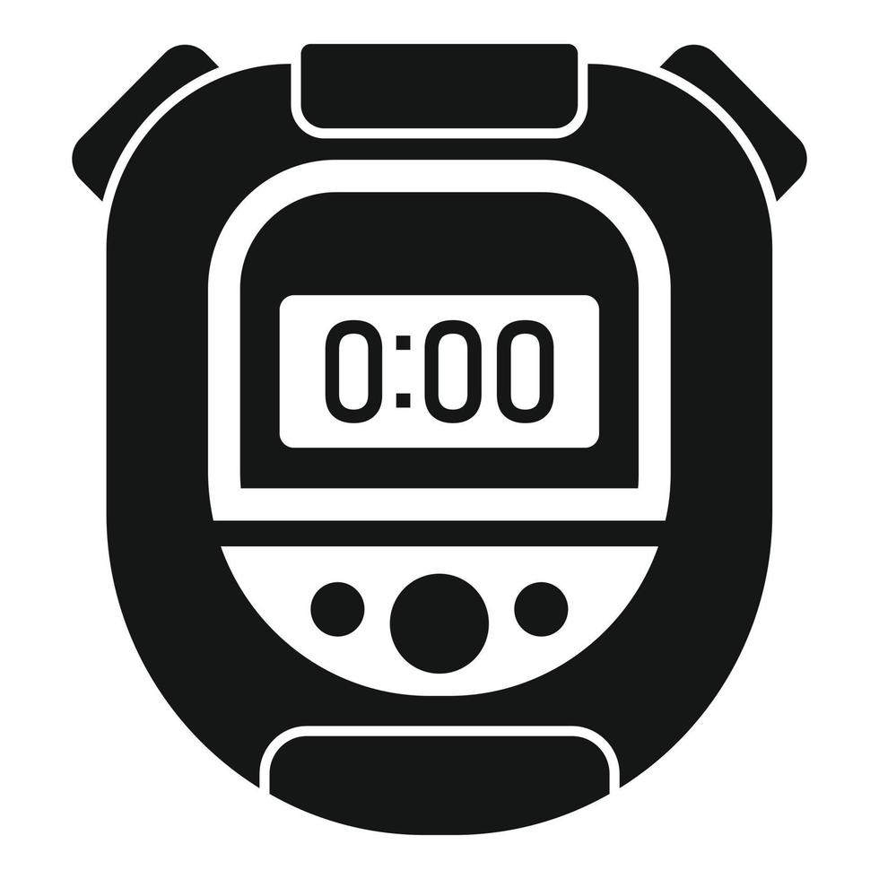 Digital stopwatch icon simple vector. Stop timer vector