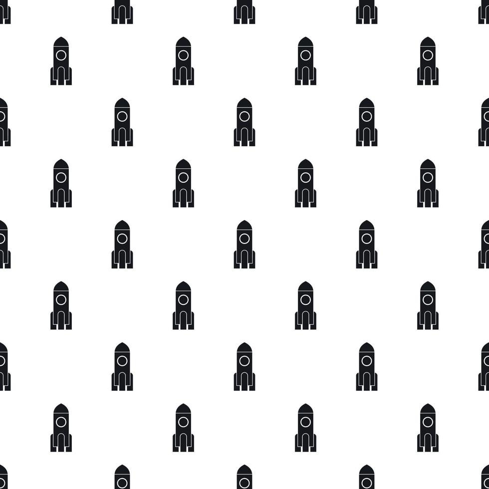 Space rocket pattern, simple style vector