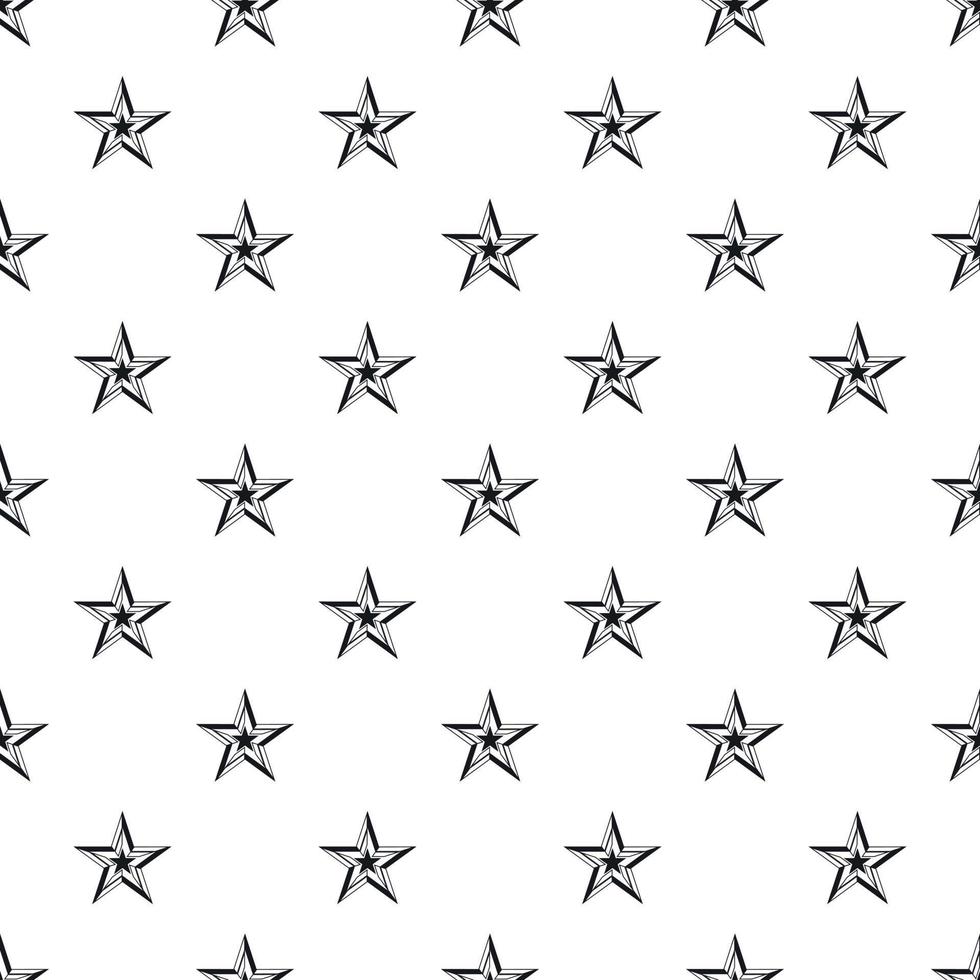 Five pointed star pattern, simple style vector