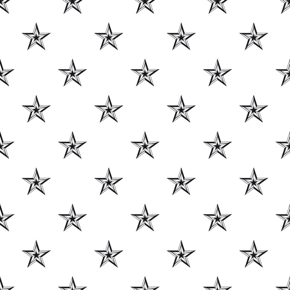 Five pointed star pattern, simple style vector