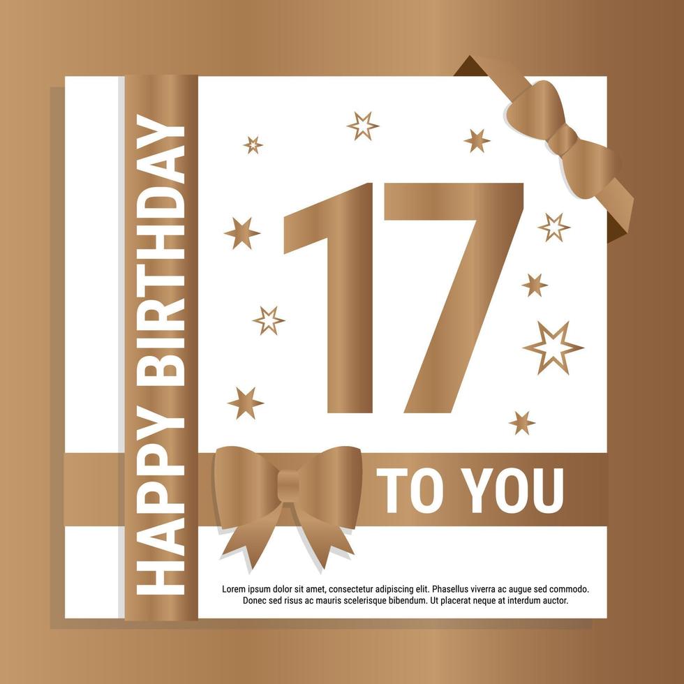 Happy 17th Birthday Gold Numerals And Glittering Gold Ribbons Festive happy-17th-birthday-gold-numerals-and-glittering-gold-ribbons-festive