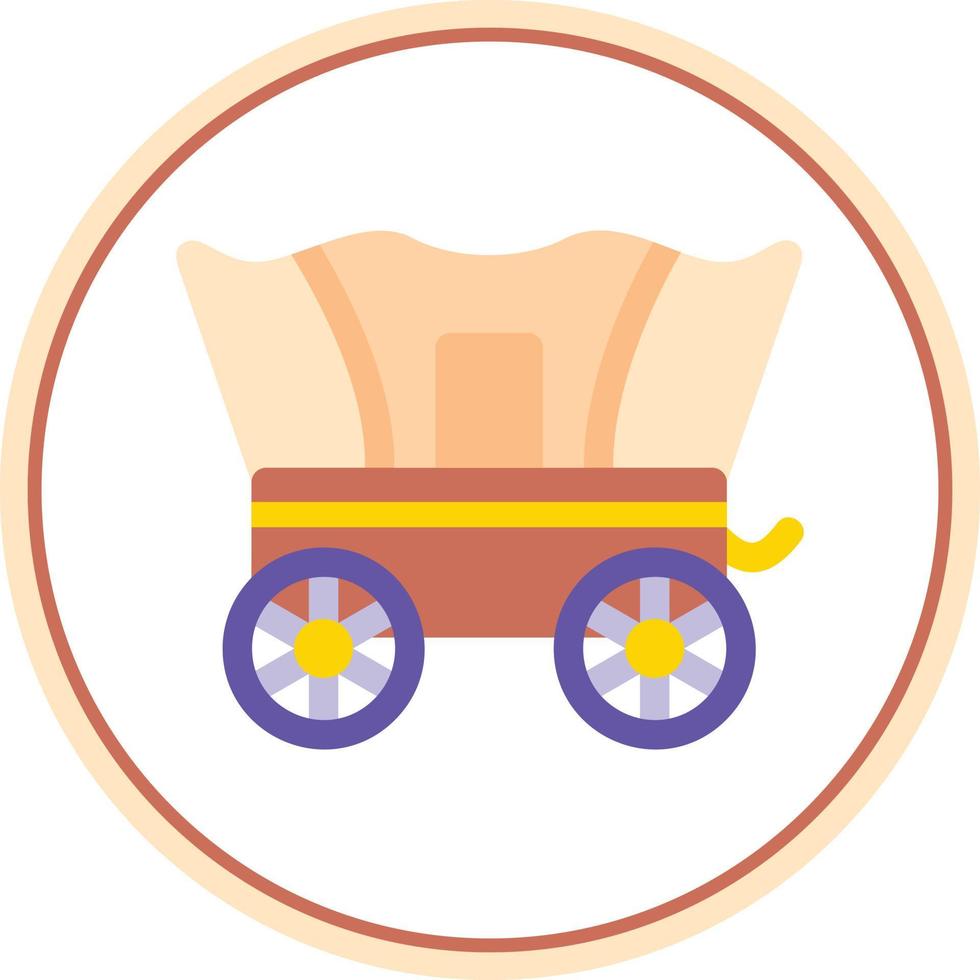 Desert Carriage Filled Icon vector