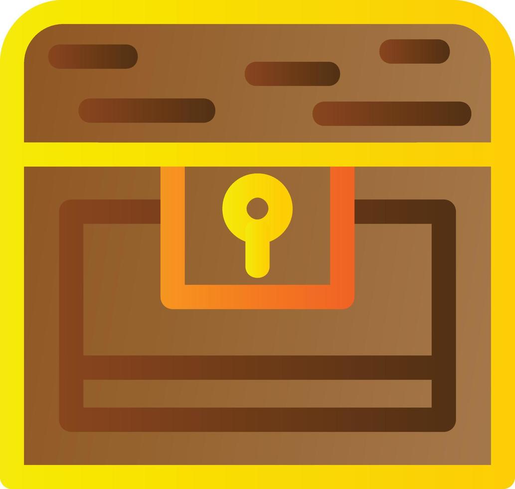 Desert Treasure Chest Filled Icon vector