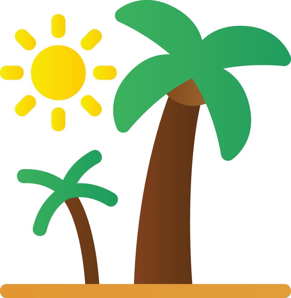 Palm Trees Filled Icon vector