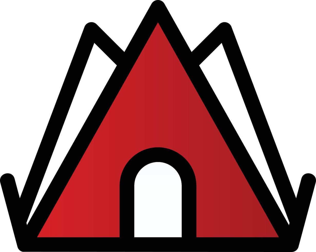 Desert Camp Filled Icon vector