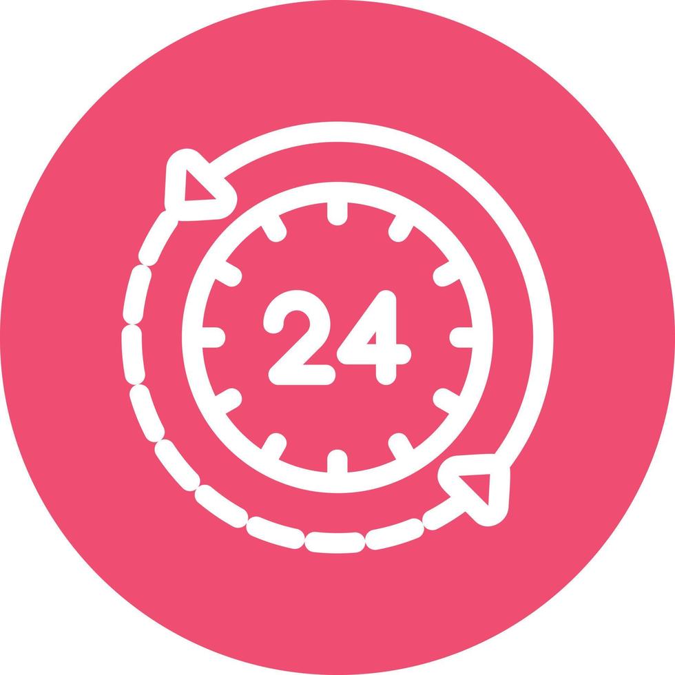 24 Hours Vector Icon Design