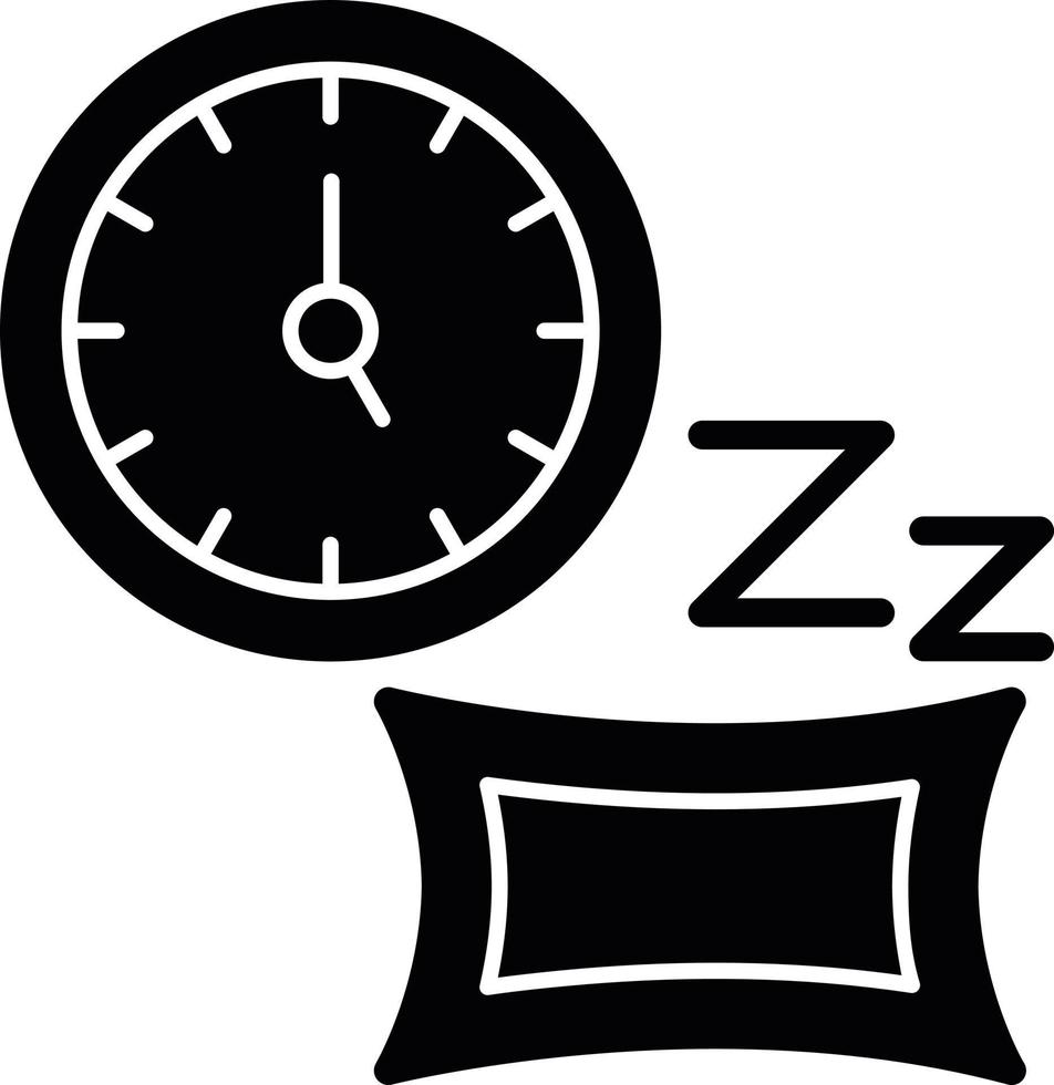 Sleeping Time Glyph Icon vector