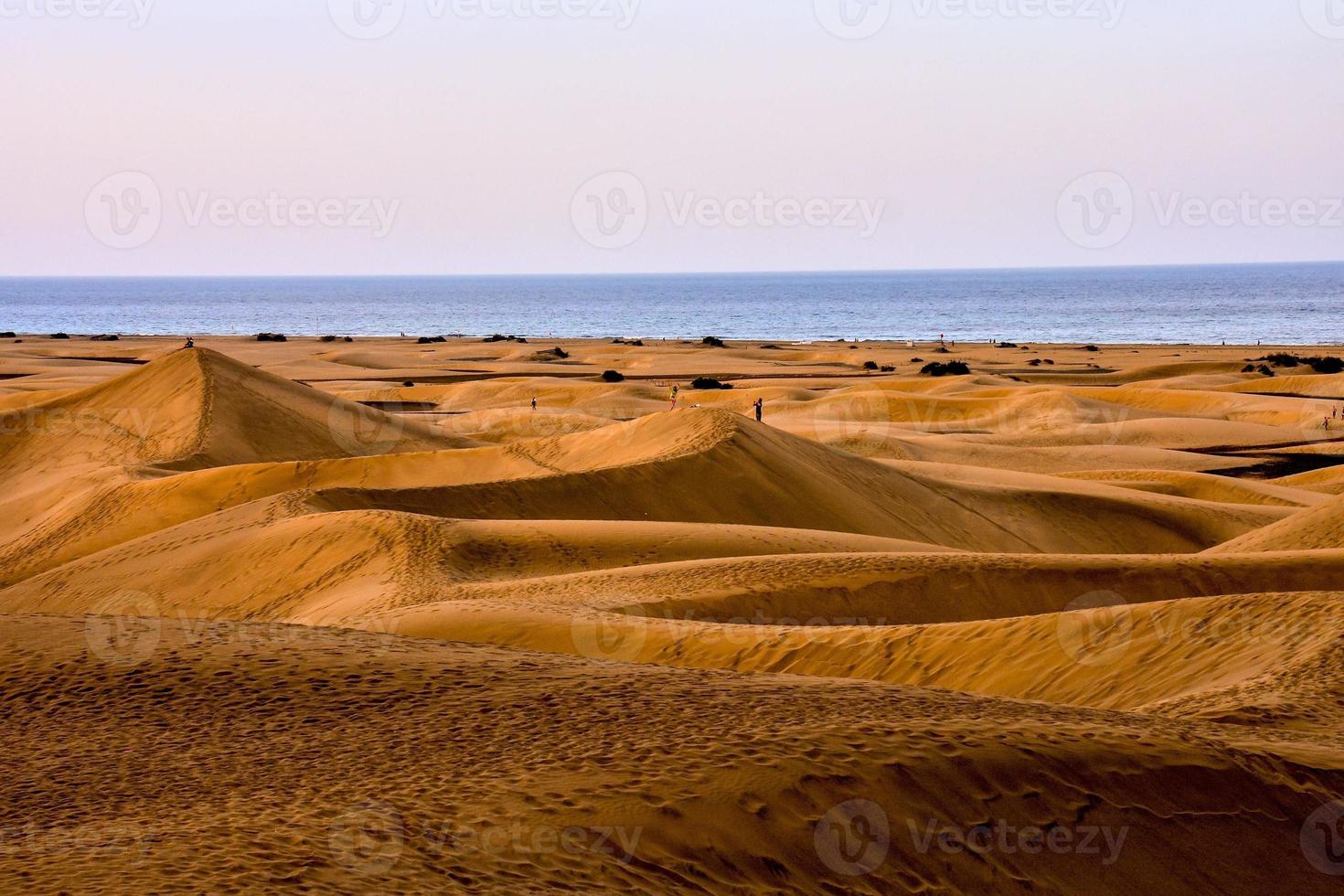Sand dunes view photo