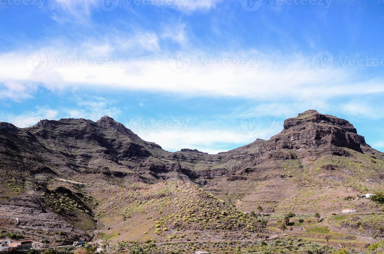 paisaje rocoso en las islas canarias foto