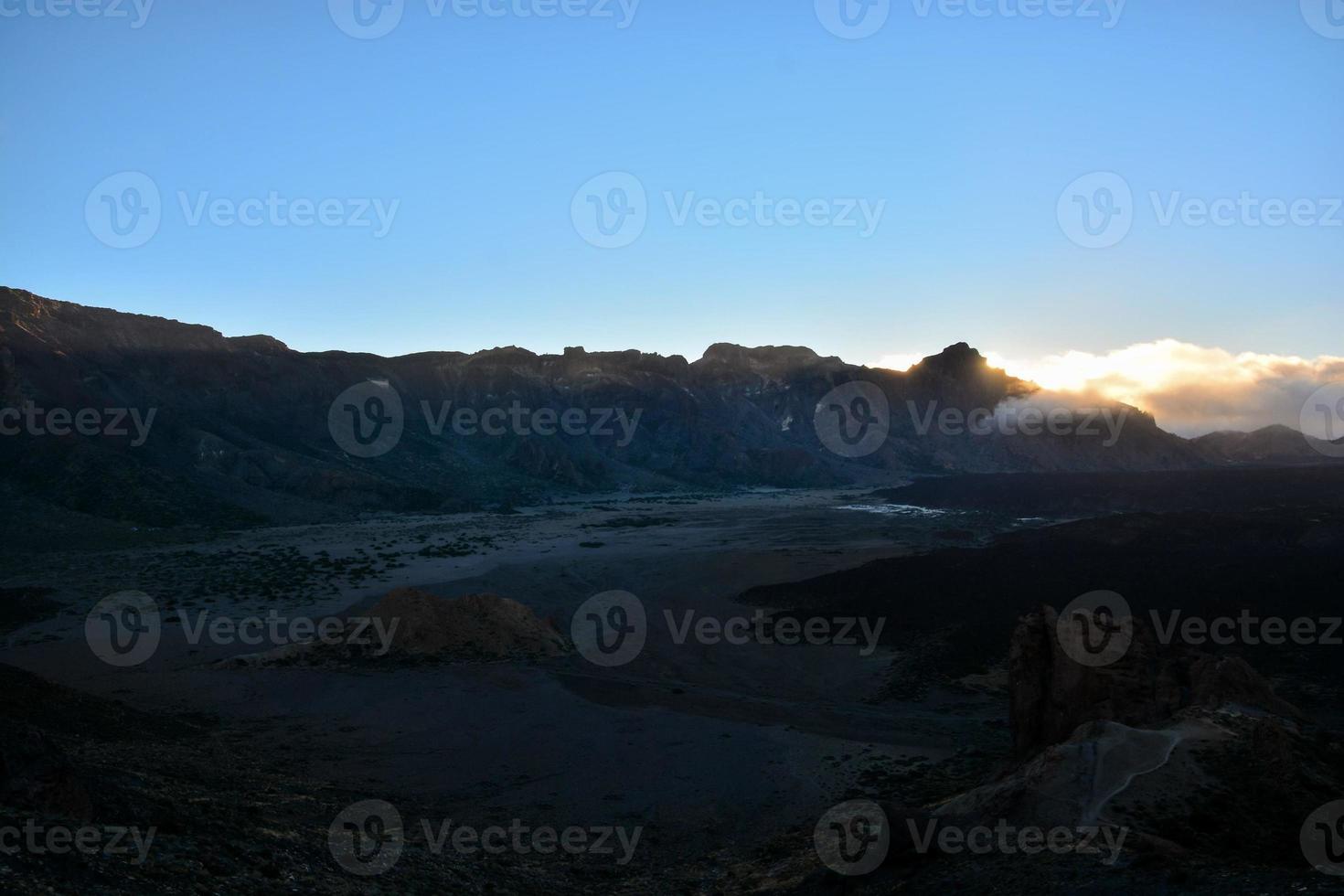 Mountains at dusk photo